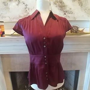 Cap Sleeve Silk Blouse